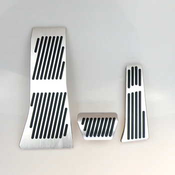 

No Drill Gas Brake Footrest Pedal Plate Pad For BMW X5 X6 Series E70 E71 E72 F15 AT Aluminum alloy gas brake pedal LHD AT