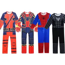 VOGUEON/Детский костюм с 3D принтом для мальчиков и девочек, костюм Человека-паука, Бэтмена, вспышки, Дэдпула, детский костюм для костюмированной вечеринки на Хэллоуин