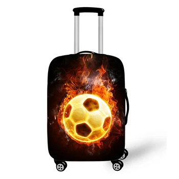 

18''-32'' Cool Footbally Elastic Luggage Protective Cover Trolley Suitcase Dust Bag Case Cartoon Soccerly Travel Accessories