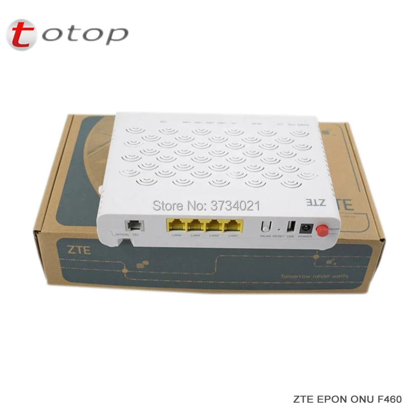 Zte F460 EPON ONU ONT, 4FE/1GE 3FE, 1TEL/2TEL, 1USB, 2,4G Wifi, F460 оптический сетевой терминал - Цвет: 6.0 Version