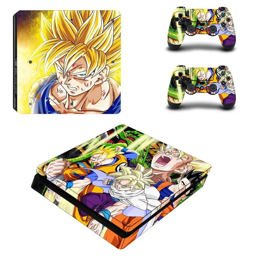 Dragon Ball Super PS4 Slim sticker s Play station 4 кожа Наклейка Обложка для playstation 4 PS4 Slim Consol& контроллер Скины Виниловые - Цвет: P4SQB0024