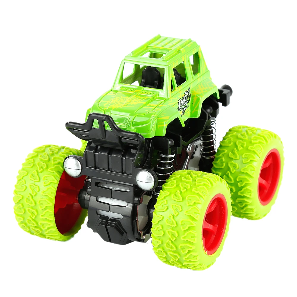 Мини инерционный внедорожный автомобиль четырехколесный пластиковый детский игрушечный автомобиль тяга назад трюк автомобиль