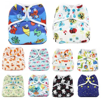 

Fashion Lovely baby girl boys Diaper pad Reusable Waterproof Digital Printed Baby Cloth Diaper Adjustable Baby Nappies H4