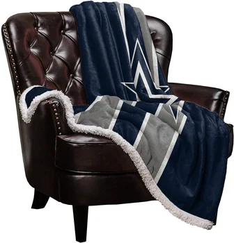 

WARMTOUR Throw Blanket Geometric Stripes Pentagram Blue Blankets Personalized Blankets Bedclothes
