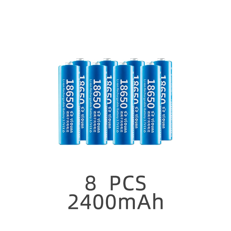 Новинка Original18650B 3,7 V 18650 литиевая аккумуляторная батарея для фонариков батареи 18650 настоящие 2400 MAh только батареи - Цвет: 8 PCS 2400mAh