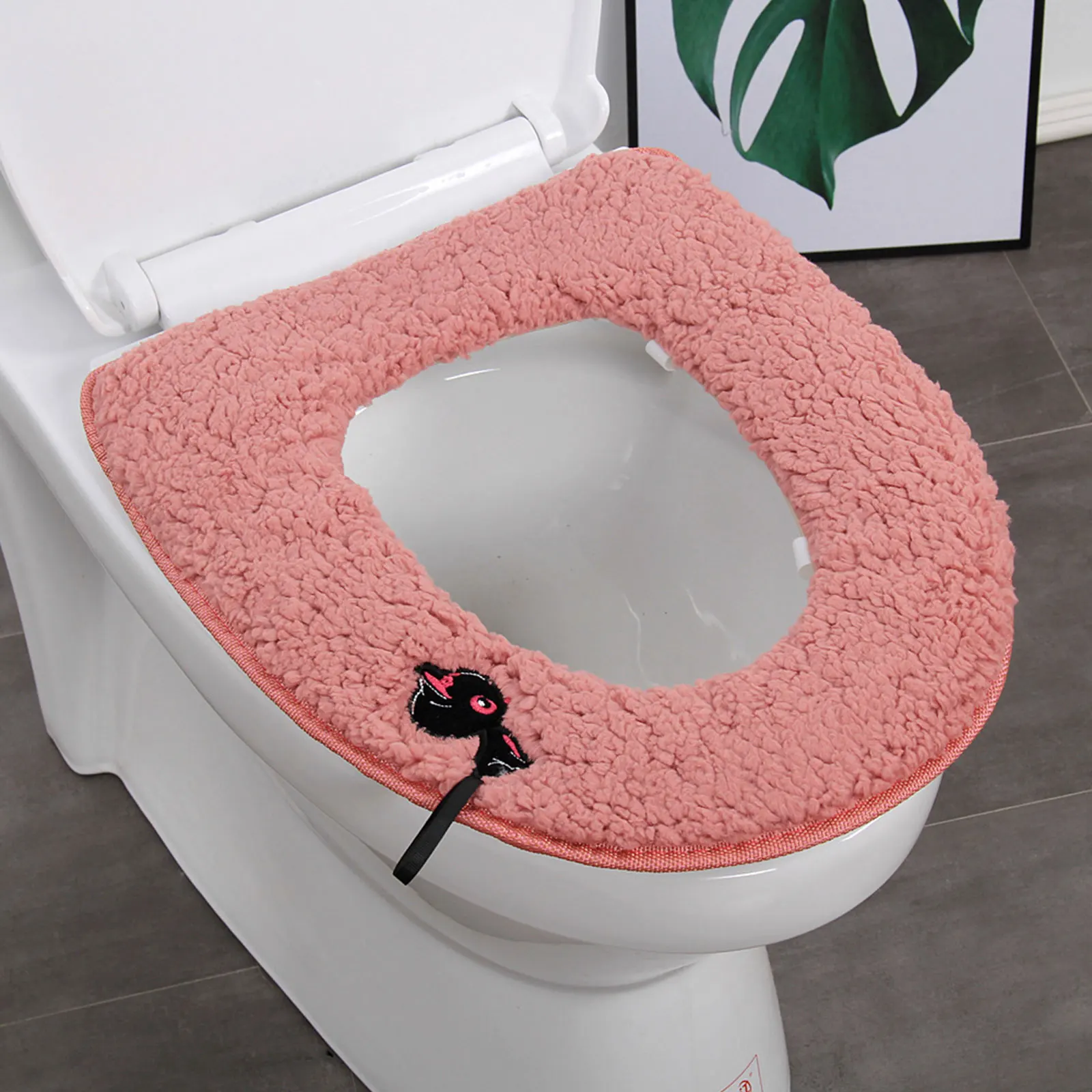

Universal Toilet Seat Cover Warm Soft Fluff Washable Mat Home Closestool Mat Seat Case Toilet Lid Cover Accessories Bathroom