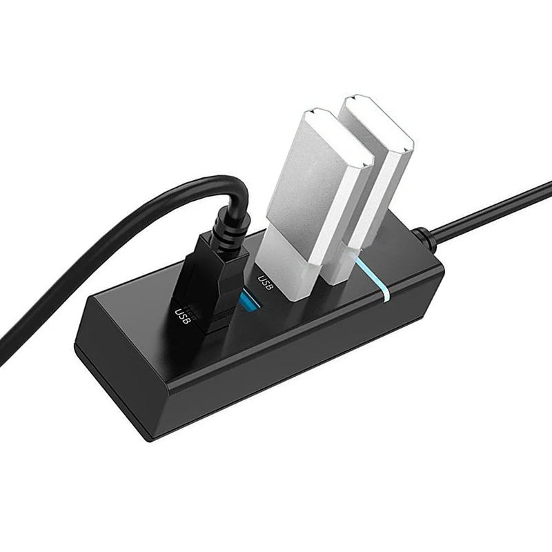 4 Порты и разъёмы USB3.0 концентратор 5 Гбит/с супер Скорость концентратор Мини Настольная ступица для Windows/Mac OS/Linux-черные компьютерные аксессуары