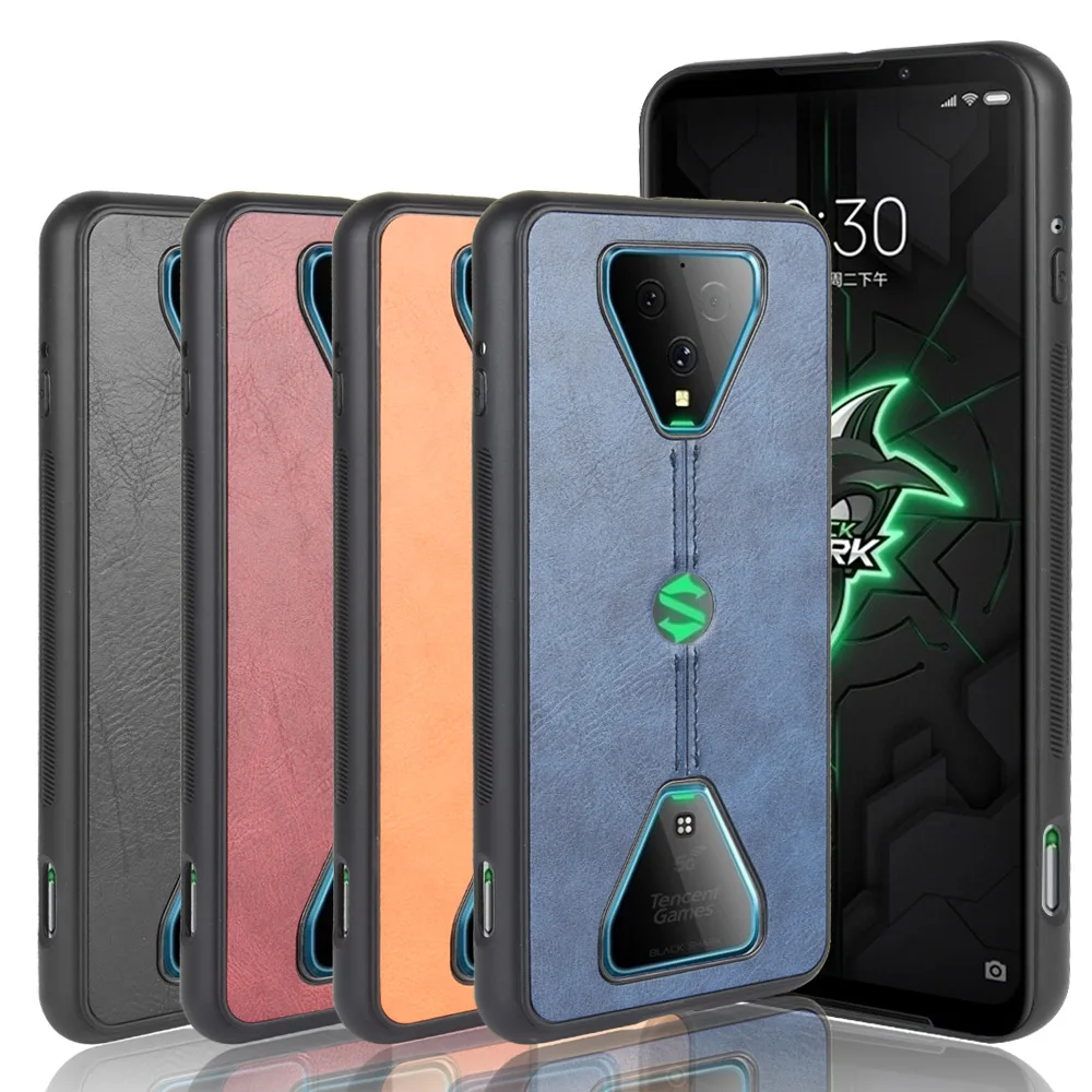 Premium PU Leather Phone Case with Suture Soft Edge for Xiaomi Black Shark 3 Pro