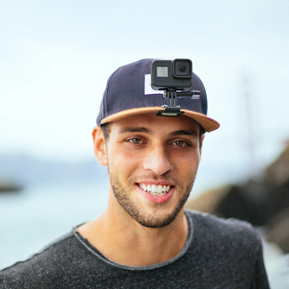 

Вращающийся зажим для рюкзака шляпы зажим Крепление с винтом для Gopro Hero 9 8 7 6 4 Session SJCAM аксессуары для камеры