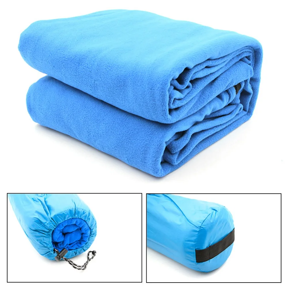 Portable Sleeping Bag Outdoor Camping Hiking Ultra-Fine-High-Density Fleece Bed