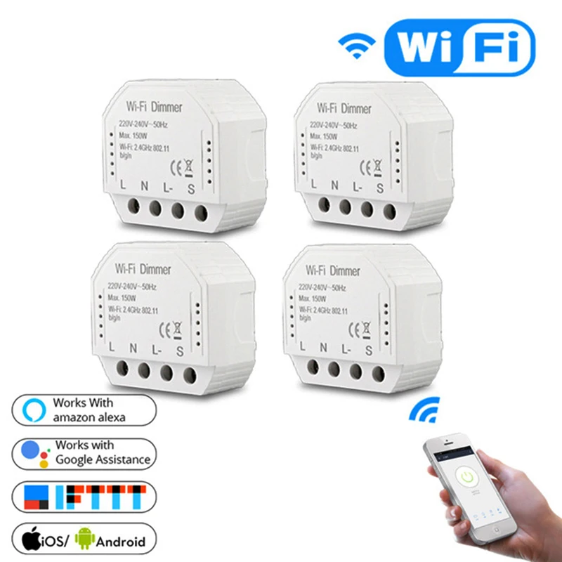 

DIY Smart WiFi Light LED Dimmer Switch Smart Life/Tuya APP Remote Control 1/2 Way Switch Work With Alexa Echo Google Home IFTTT