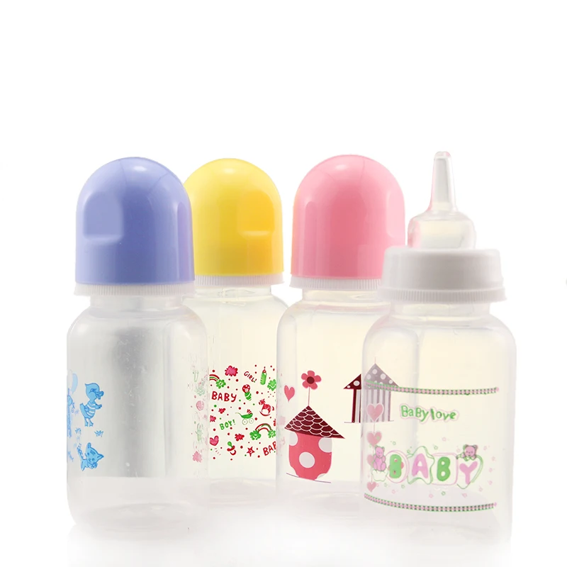 

60ml Cute Baby Bottle Infant Newborn Children Learn Feeding Drinking Bottle Kids Standard Caliber PP Bottles Color Random