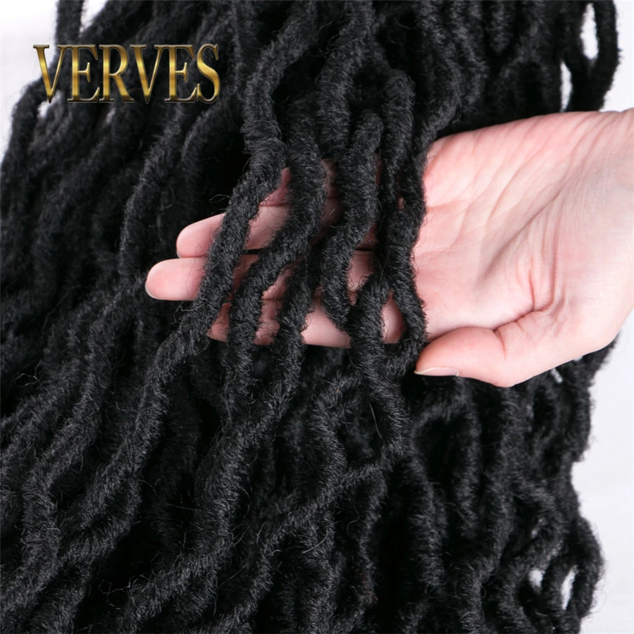 VERVES Faux Locs вьющиеся плетеные пряди 20 дюймов 24 корня/упаковка, Locs twist Ombre синтетические плетеные волосы для наращивания коричневые косички