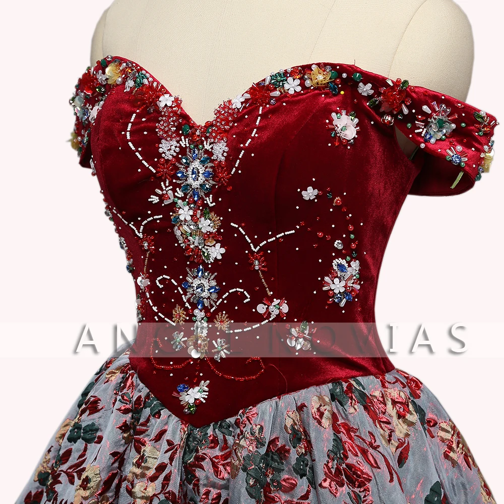 Настоящее фото длинное размера плюс вечернее платье на заказ бургундские Роскошные арабские Abendkleider кристаллы Формальные Вечерние платья