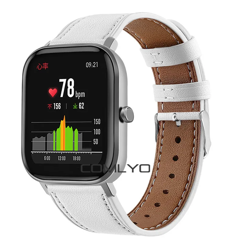 Ремешок для часов для xiaomi huami amazfit GTS ремешок кожаный модный браслет Открытый спортивный Сменный ремень для amazfit bip ремешок