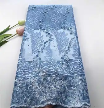 

Factory offers2019latest Organza lace fabric Best quality Sequins lace with stones fabric for African party Dresses Winn917g
