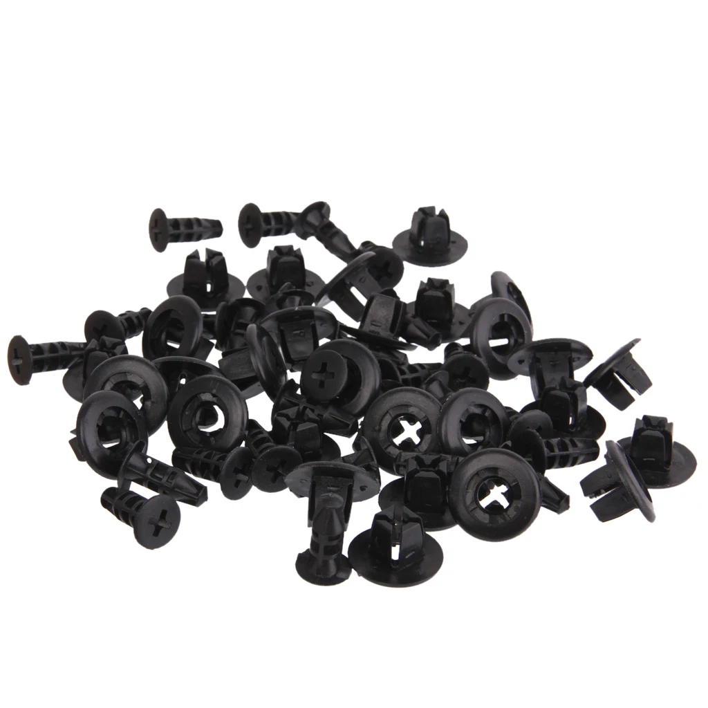 30Pcs Car Plastic Push Type Rivet Holder Fastener Bumper Pin Clips Attachment For Toyota Camry