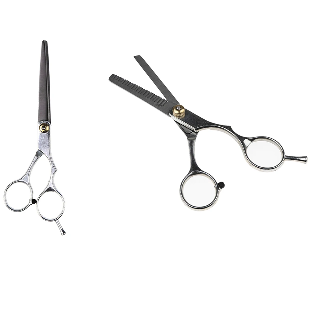 Pro Barber Hair Styling Cutting Thinning Scissors Trimming Shears Silver