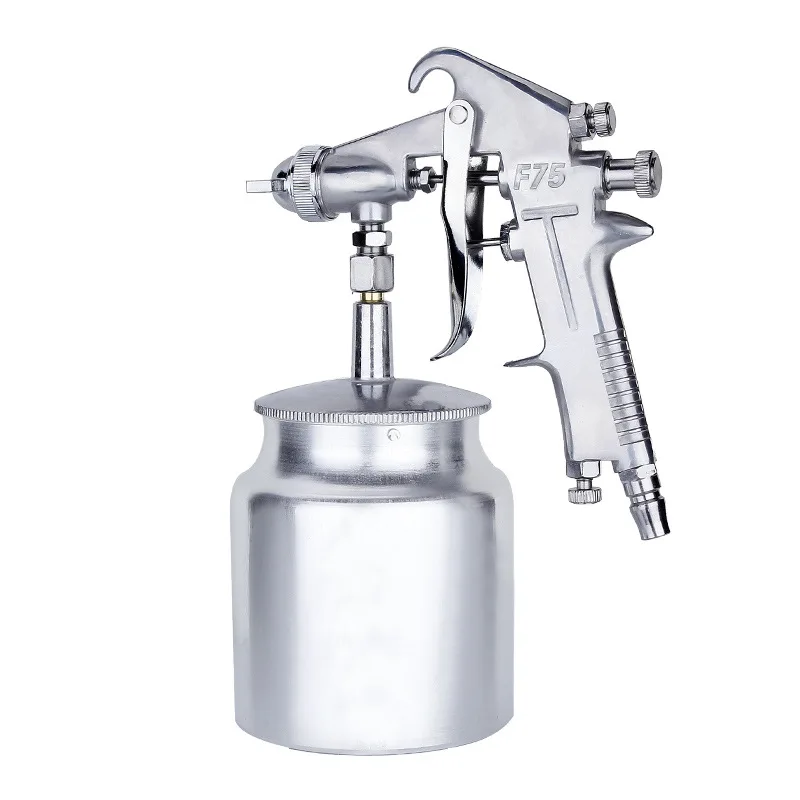 

F-75 Paint Spray Gun W-71 Pneumatic down Pot Watering Can Furniture Car Paint Glue High Atomization Spray Gun