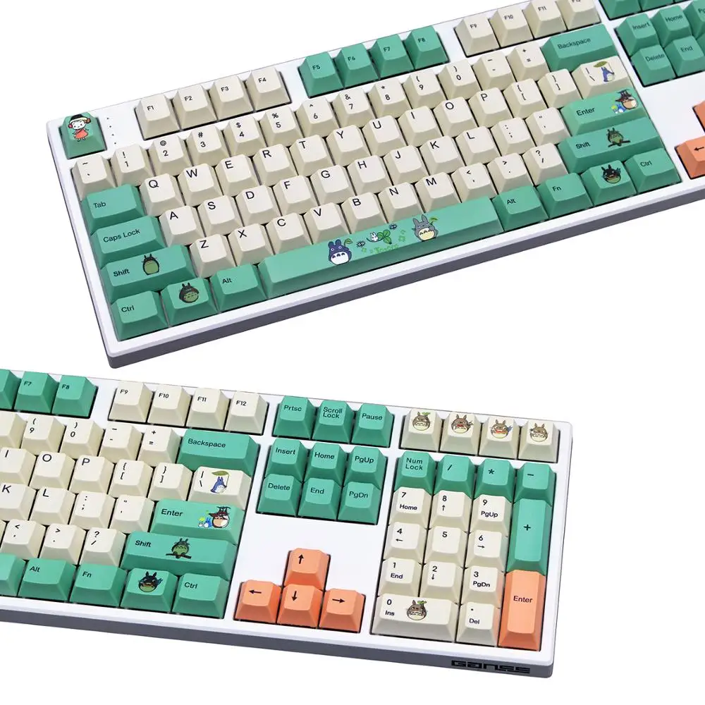 Механическая клавиатура Totoro PBT keycap 108/130 клавиш вишневый профиль для cherry/Filcos/Ikbc |