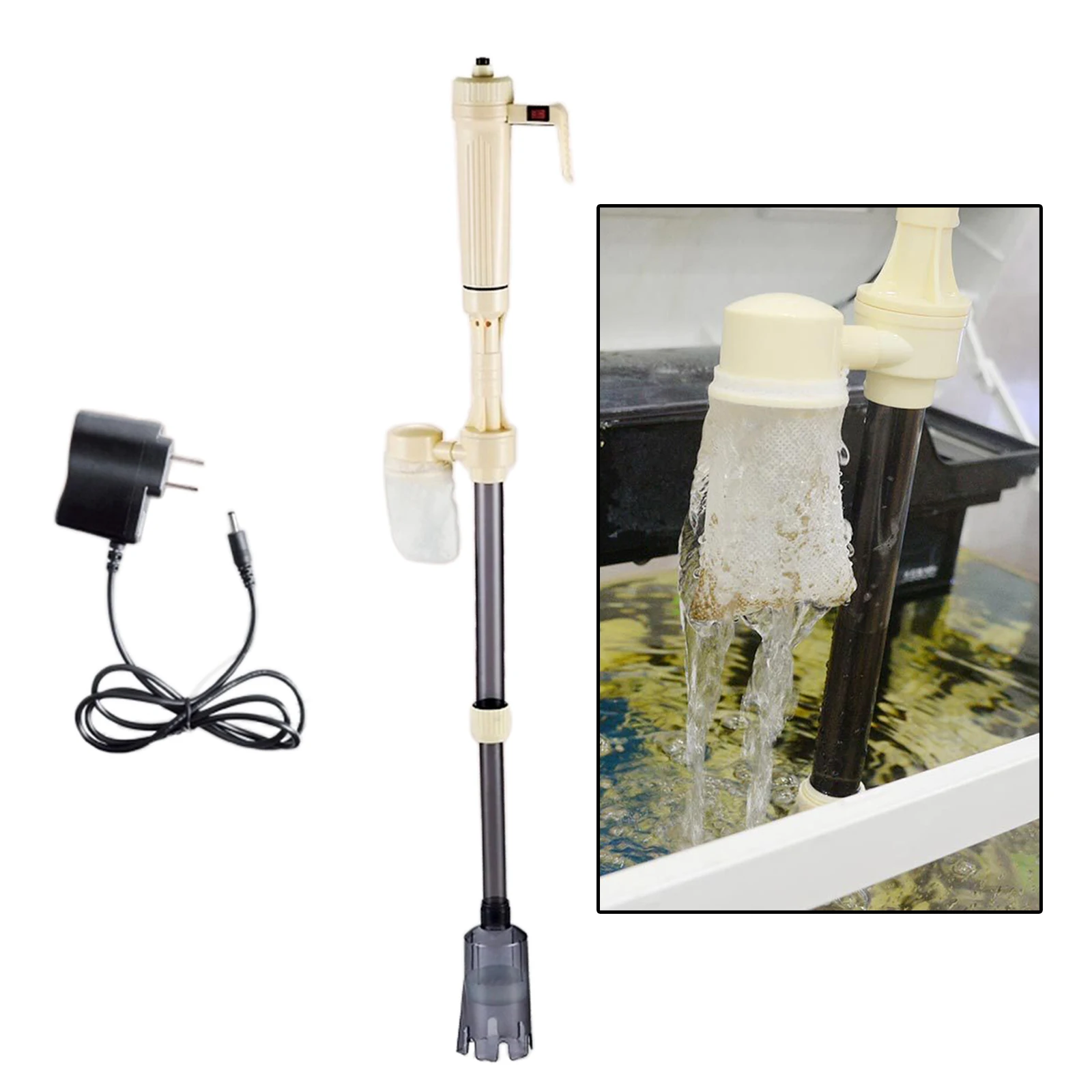 Fish Tank Electric Gravel Cleaner 3 in 1 Multifunctional Aquarium