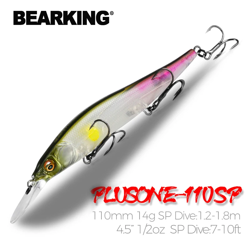 Bearking professional Wobbler 110mm 14g Dive 1.8m SP Fishing Lures Artificial Bait Predator Tackle jerkbaits for pike and bass