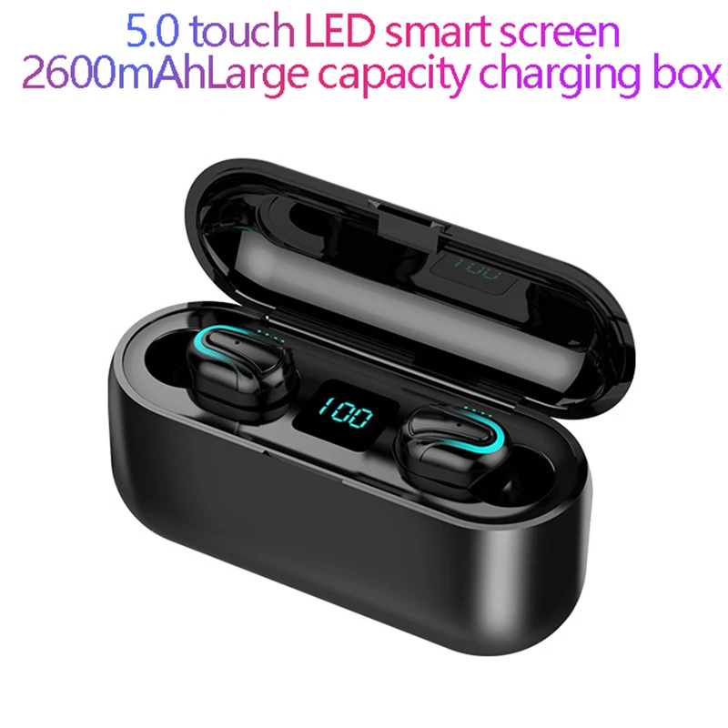 Беспроводные наушники TWS Bluetooth 5 0 HD с функцией шумоподавления со светодиодным