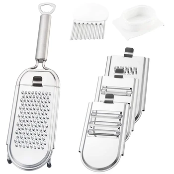 

Slicer - Premium Quality Vegetable Cutter Shredder Cheese Grater, 18/8 Stainless Steel, Multipurpose Blades Suitable