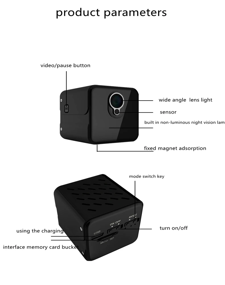 Small surveillance camera WiFi wireless home smart micro camera compact million high-definition infrared night vision 32GB