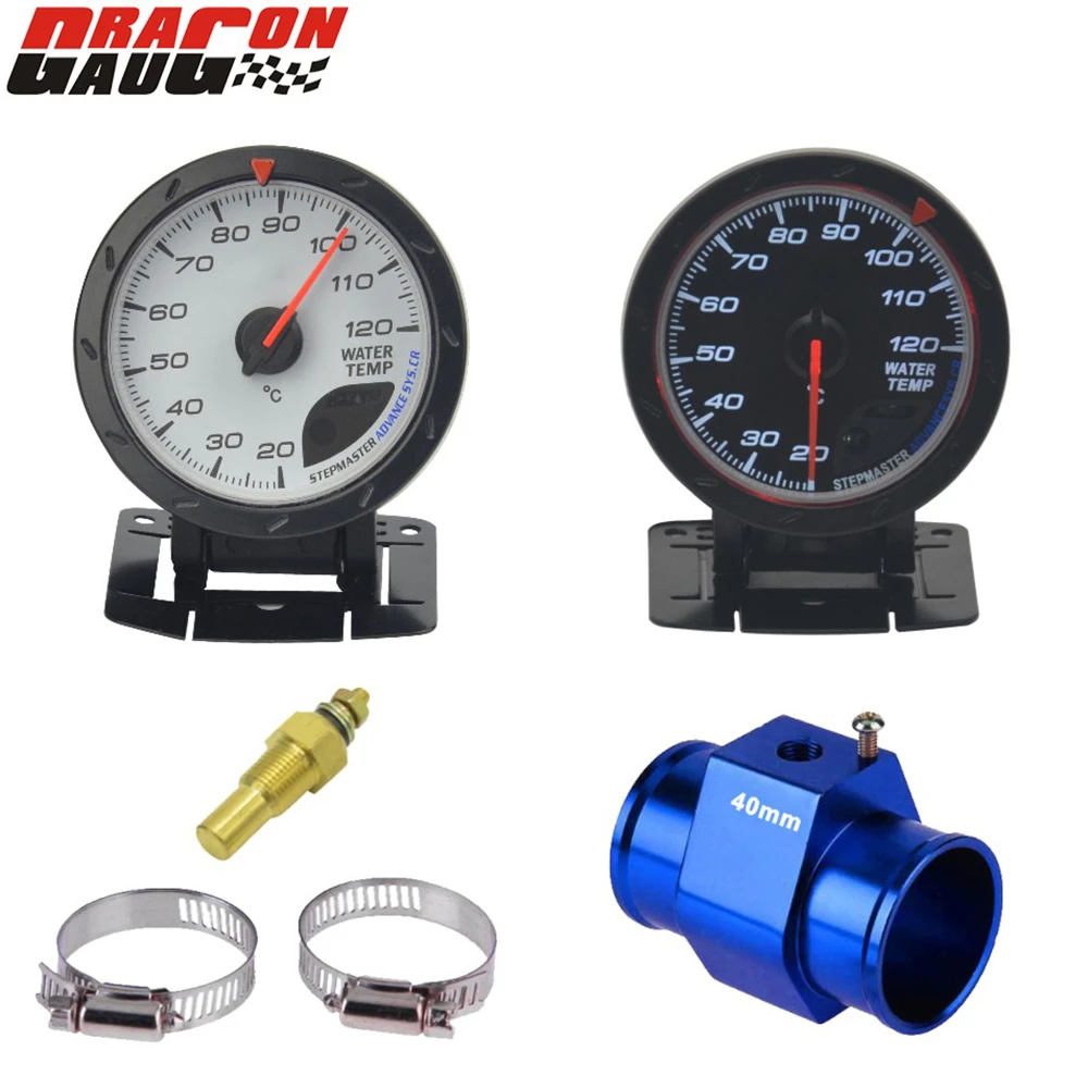 Dragon 60MM Auto Car Water Temp Gauges Whire Face Stepping Motor 20 120