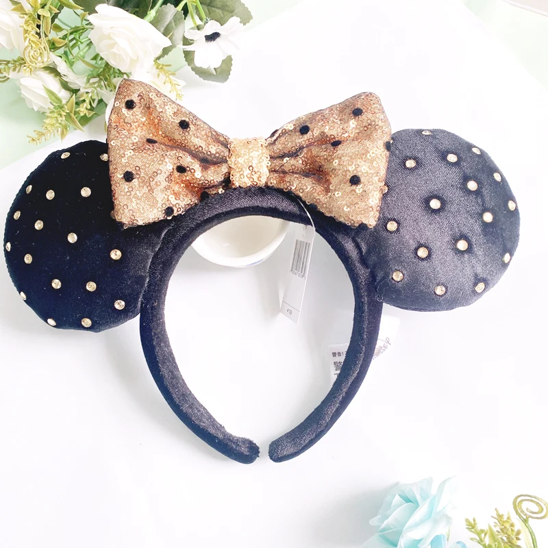 2022 Disney Mickey Ears Headband Firework Headband with Castle Peter Pan Cosplay Hairband Disneyland Letter Headband Gift baby accessories girl