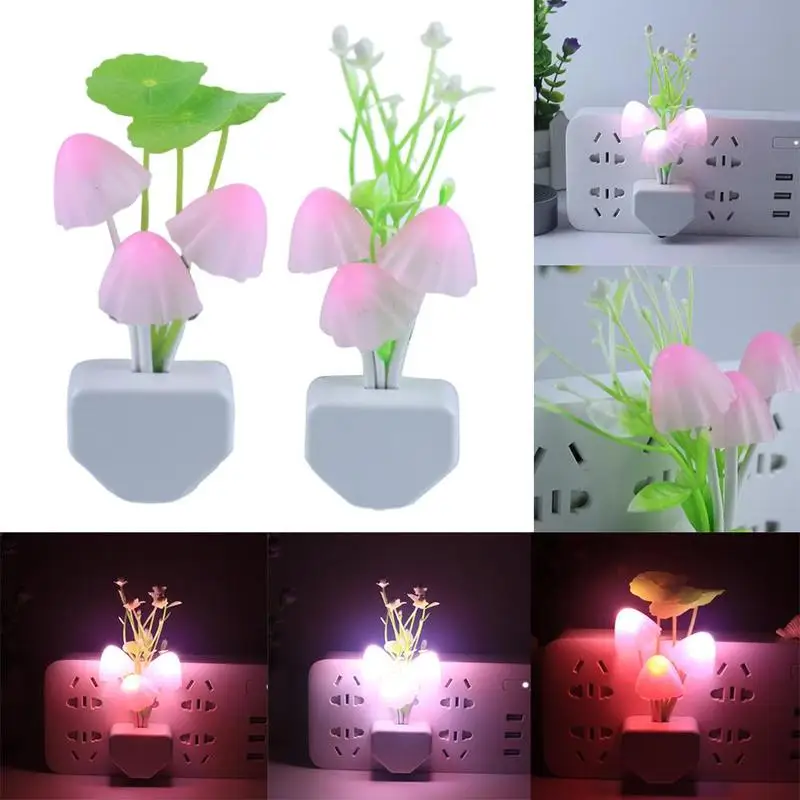 

LED Night Light Motion Sensor Light Mushroomshape Light Plug-in Wall Lamp Home Illumination Bedroom Decoration Toilet Light