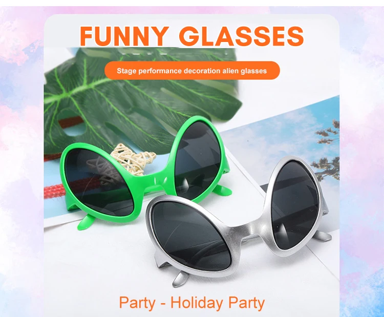 best sunglasses for big nose 2022 Alien Funny Glasses Rainbow Lenses Sunglasses Halloween Party Props Favors Accessories Adults Kid Party Holiday designer sunglasses for women