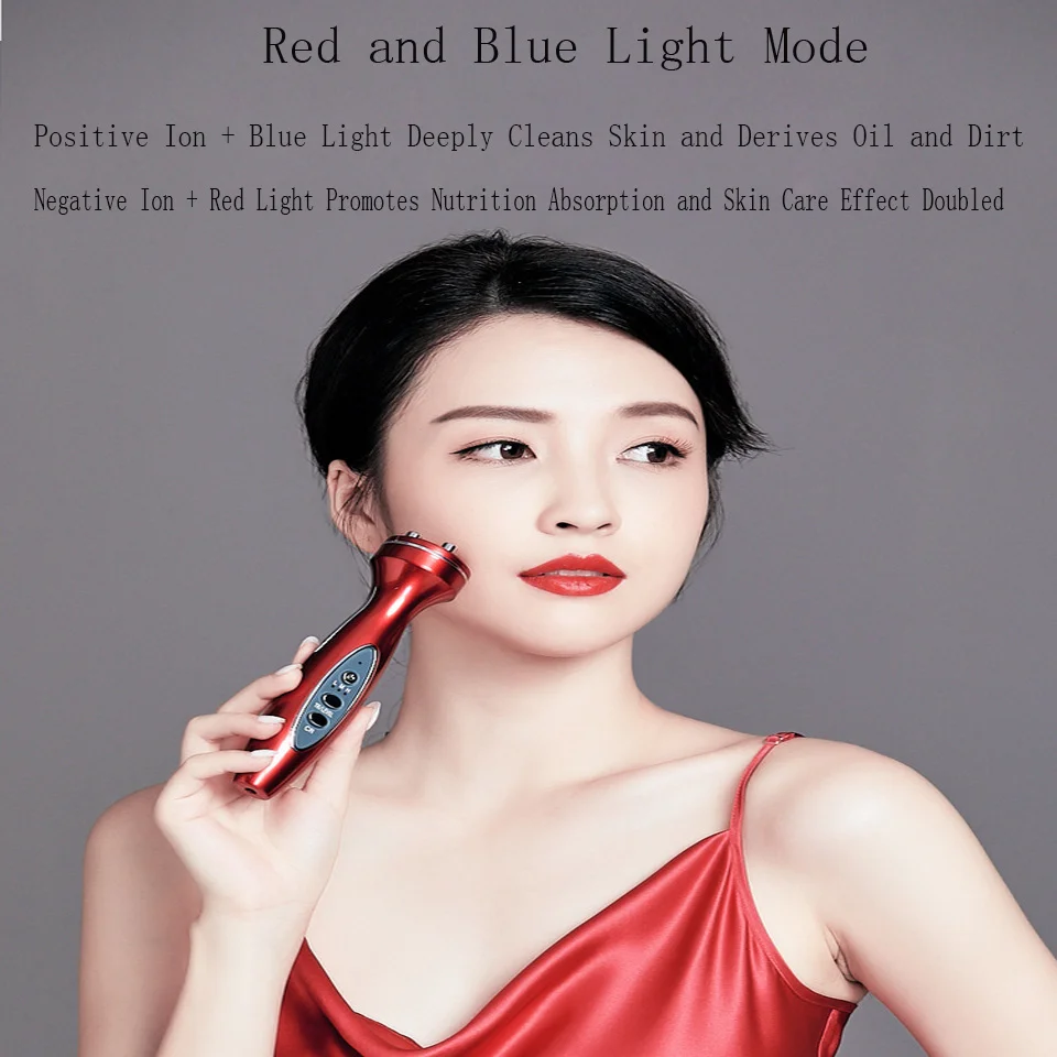 

EMS Multi-functional cosmetic instrument micro-current RF radio frequency ultrasonic cleanser shakes face to remove blackheads