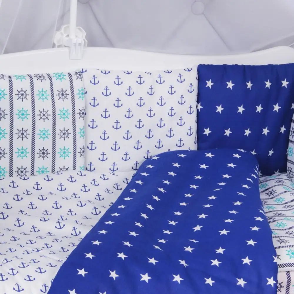 Комплект Premium в кроватку 18 предметов(6+12 бортиков) AmaroBaby, бязь