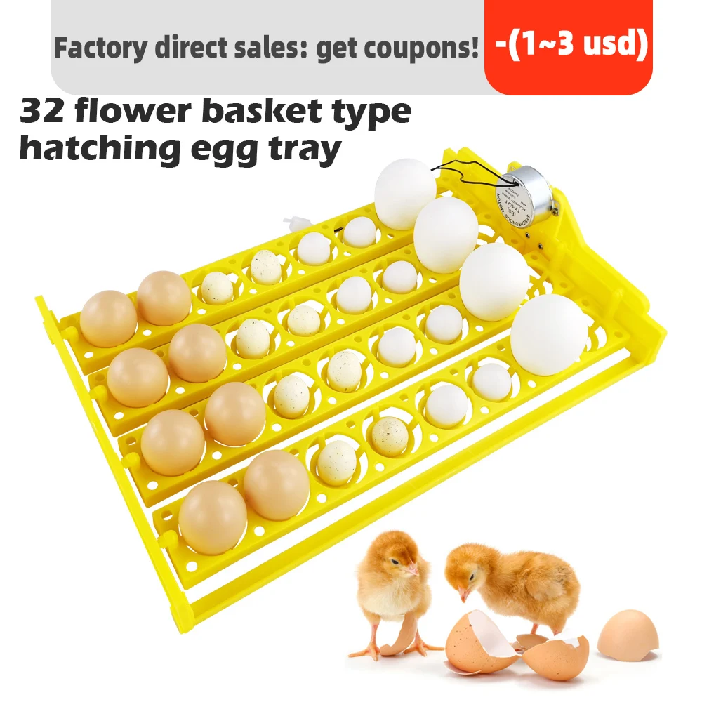 

32 Eggs Incubator Eggs Automatic Incubator Incubator Motor Turn Tray Poultry Incubation Equipment Farm Poultry Hatching Device