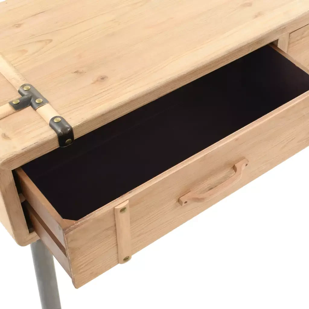 Modern Stylish Console Table Solid Fir Wood Retro-style 115x40.5x76 cm Table Desk With Drawers Shelf Storage New Arrival