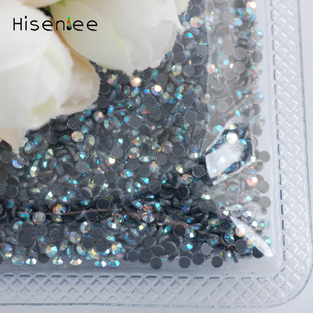 Свадебное украшение с кристаллами AB Цвет SS6 SS10 SS16 SS20 SS30 Горячая фиксация стразы с плоской задней частью для украшения одежды ручной работы