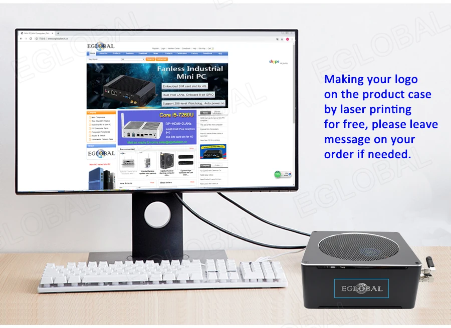 Eglobal игровой Мини ПК 2 SODIMM DDR4 до 64 Гб Intel Core i9/i7/i5 Вентилятор охлаждения Мини компьютер тип-c DP HDMI AC wifi