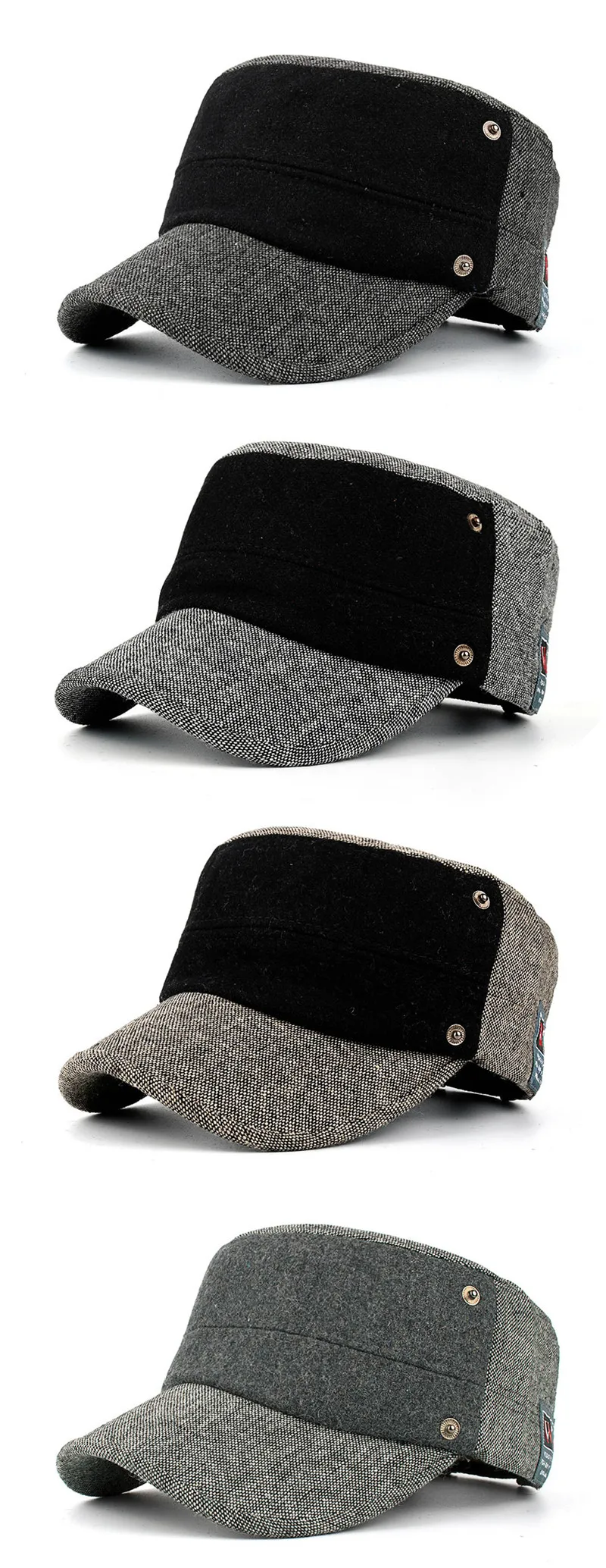 SILOQIN тренд Snapback мужская плоская кепка Осень Зима утолщаются сохраняющие тепло армейские кепки регулируемый размер Досуг движение туристические шляпы