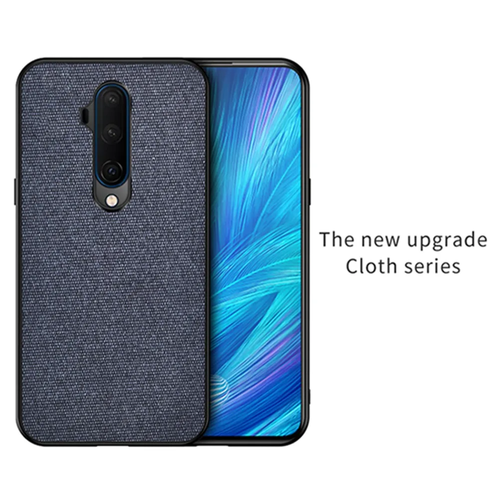 Blue Eqvvol тканевый чехол с узором для OnePlus 7 7T Pro 6T 6, роскошная холщовая задняя крышка для One Plus 6 7 Pro, чехол в стиле ретро - Цвет: Blue