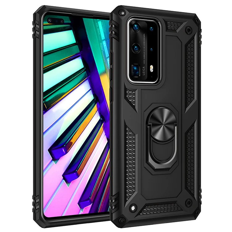 Противоударный армированный Чехол-держатель для телефона Huawei Honor P20 P30 P40 Pro Lite Plus E