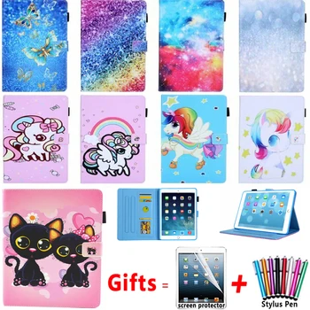 

Case for New iPad 10.2 2019 7th Generation Funda Magnetic Folding Flip Stand PU Leather Smart Cover for iPad 10.2 Case+Film+Pen