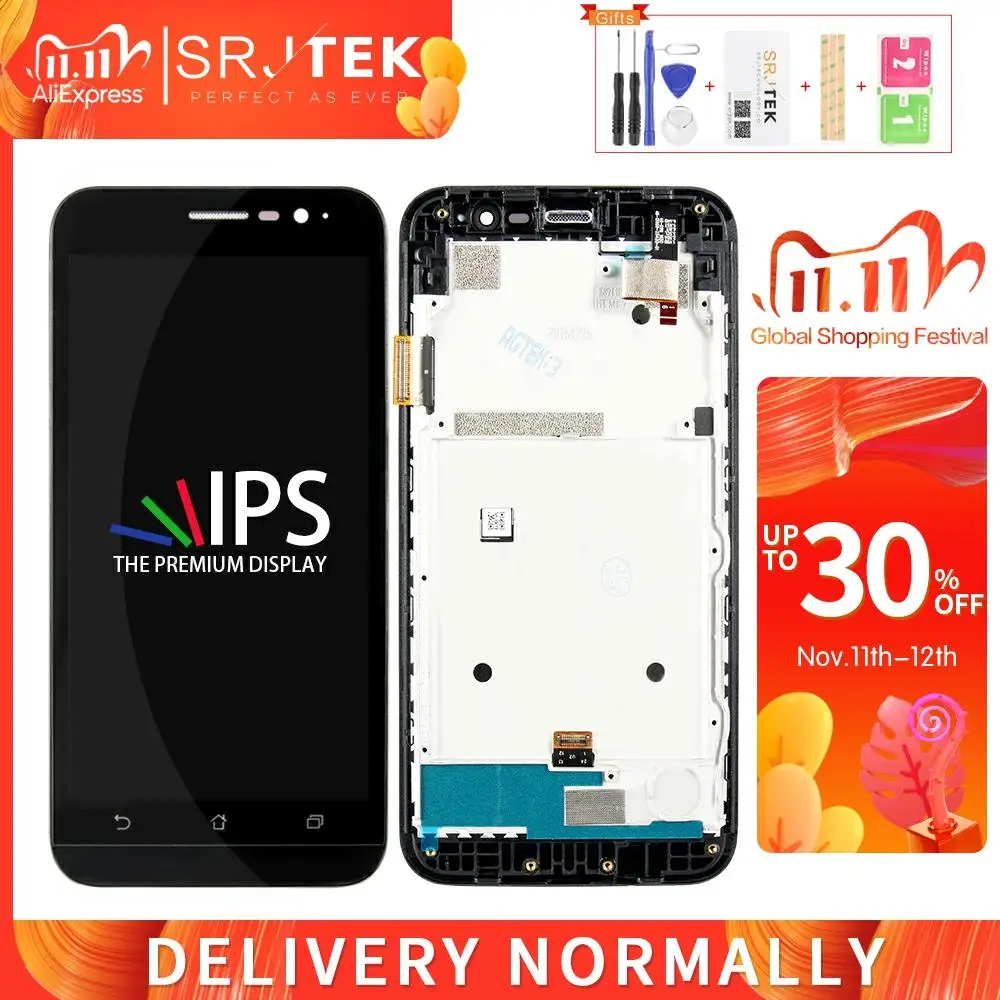 ЖК дисплей Srjtek для Asus Zenfone Go 5 Lite ZB500KG сенсорный экран дигитайзер стекло в сборе/с