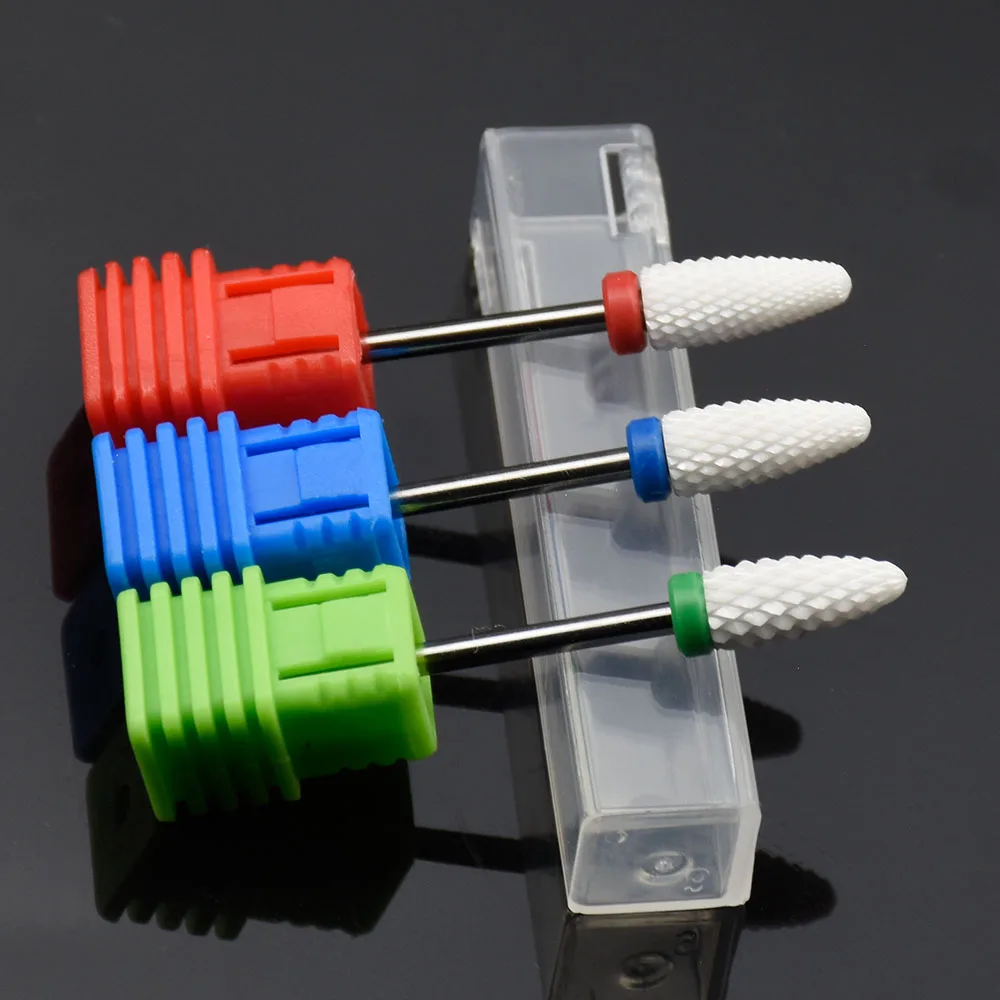 10 Тип керамический сверло для ногтей пилочка для ногтей 3/3" Концевая фреза для Электрическая дрель для маникюра машина с аксессуарами для ногтей, для маникюра