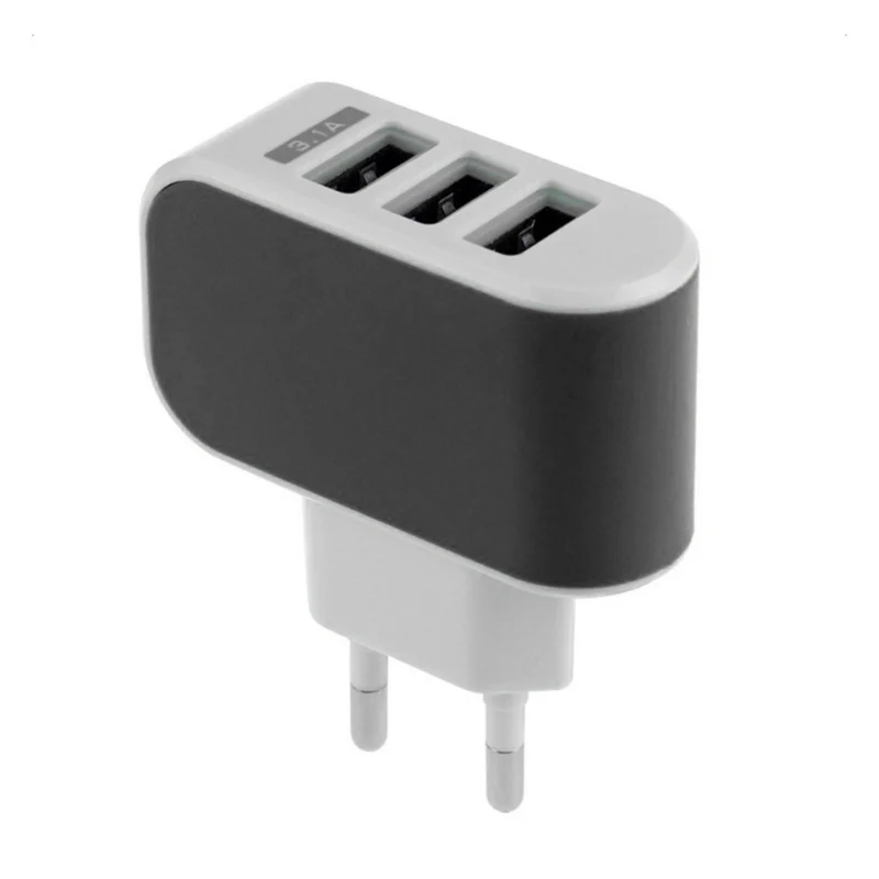 Зарядное устройство с 3 USB портами настенное электрическое зарядное для iPhone и
