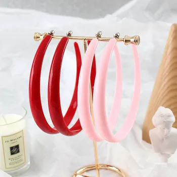 

Personality Large C-Shaped Acrylic Hoop Earrings For Women Girls Big Circle Earrings Female Earrings 2020 Jewelry Accessories