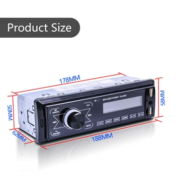 

Autoradio Car Stereo MP3 Player In Dash AUX-in FM Radio Receiver MP3 HeadUnit Car Audio Player Bt Bluetooth Connection M-10