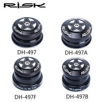 

Risk 49.7mm MTB Downhill Bike Bicycle Headset Double Bearing Mountain Bike Parts for 28.6mm Straight Tube /1.5 Inch Tapered Fork