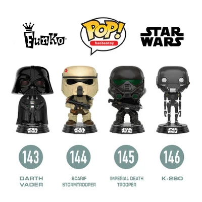 FUNKO POP с Дартом Вейдером из фильма «Звездные войны футболки с рисунками Люка Скайуокера и ПВХ фигурка Коллекционная модель игрушки для